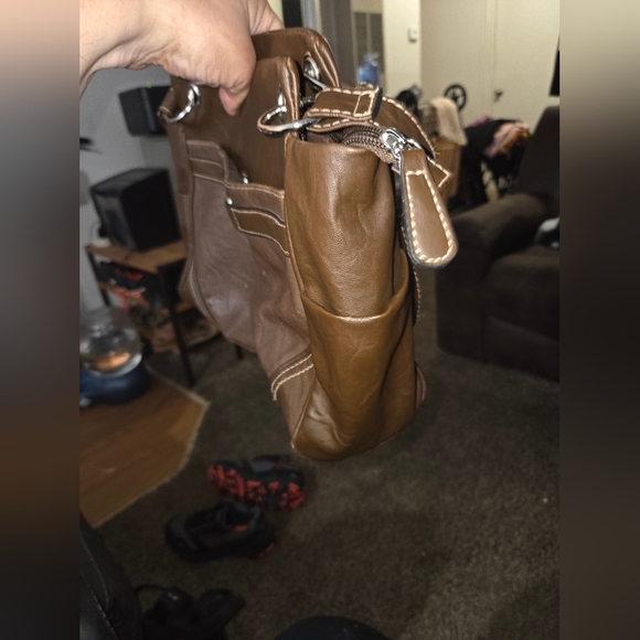 Rosetti Brown Womens  Bag with Leather-like Finish and Structured Design - Picture 7 of 11